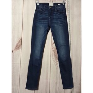 FRAME‎ Denim Womens 26 Blue Wash Mid Rise Skinny Leg Cropped